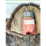 Andrew Marc New Zealand Possum Fur Vest with Leather Collar Dark Brown size medi Photo 8