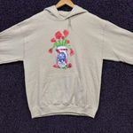 Pabst Blue Ribbon Beer Watercolor Art Bouquet Promo Hoodie M  Photo 0