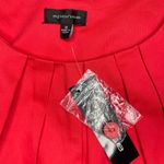 Spense Women's Cotton Canvas Red Cap Sleeve Accent Button Peplum Midi Dress 12 Photo 7