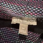 Talbots T by Medium Jacket Pullover Cowl Neck Long Sleeves Stretch Geometric Photo 7