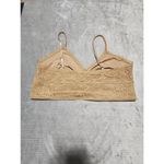 Lily Of France  Bralette Bra XL Beige Lace Wireless Wirefree Full Coverage Photo 1