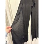 Kona Sol  Black  Leisure Swim Beach Cover Up Tie Front Slit Legs Pants Size Large Photo 1