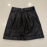 J.Crew Vintage  Black 100% Leather Mini Skirt Photo 1