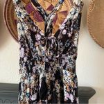 Free People ☀️  Washed Ashore Black Mini Floral Dress Photo 1