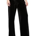 Silkland Stretch Velvet Slacks Dressy Pants Size 10 Black Elegant Zip Side Party Photo 0