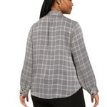 Torrid Studio Bubble Satin Bow Tie Blouse Photo 2