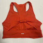 Aerie Womens Chill Play Move Sports Bra M Orange High Neck Open Back Breathable Photo 1