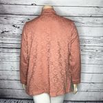 Denim & Co . Size 2X Pink Floral Lace Overlay Long Sleeve Zip Front Jacket Photo 3