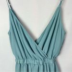 Show Me Your Mumu Olympia Light Blue Wrap Romper S Photo 3