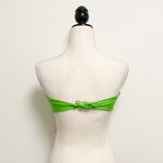 Luli Fama Pink Green Rhinestones Bandeau Bow Tassels Halter Bikini Top NWT Photo 4