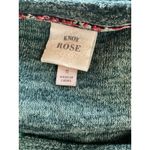 Knox Rose  Sweater Small Forest Green Boho Frayed Fringe Long Sleeve Pullover Photo 8