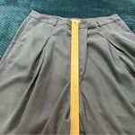 ASOS  Navy Blue Lyocell High Rise Pleated Front Side Zip‎ Wide Leg Crop Pants 12 Photo 12