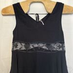 Free People Women's Size Small Black Lace Waist Cutout V Neck Mini Tunic Dress Photo 1