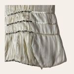 BCBGMAXAZRIA  Ivory Off White Beaded Strapless Silk Mini Dress Size 8 Photo 2