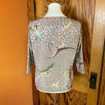 Vintage 80s dressy colorful leopard blouse Size 4 Photo 10
