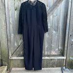 Draper James EUC Crepe Lace Jumpsuit Black Size 10 Photo 1
