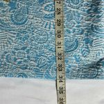 ZARA Trafaluc Womens Keyhole Back Dress Turquoise & White Size Medium Photo 7