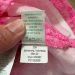 Lilly Pulitzer  Women's Lina Eyelet Top Prosecco Pink Neon Size M Photo 6