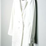 ZARA Ivory White Double Breasted Satin Trimmed Tuxedo Blazer Jacket Size S NWT Photo 4