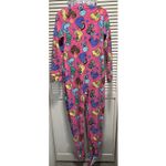 Joe Boxer  Rubber Ducks Pink/Multi One Piece Zip Front Pjs Size M Feet Warm Loung Photo 2