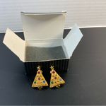 Vintage 1992 AVON Gold atone Tree Dangle Clip Earrings w/original box Photo 1