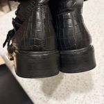 Schutz Suleni Black Croc Embossed Studded Leather Buckled Ankle Boots 8.5 Photo 7