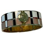 Spartina 449  Daufuskie Island hinged bangle bracelet Gold Black White Red Photo 1