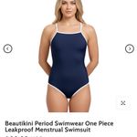 Beautikini. Period Swimwear for Teens One Piece Leakproof Swimsuit Keyhole Racerback Menstrual Photo 1