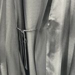 Oscar de la Renta  Pink‎ Label Lingerie Black Satin Robe Lace Sleeves Size Large Photo 2