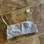 Aerie Real Good Strappy Side Lace Up Bralette Grey
Size Medium Photo 1