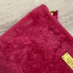 Ipsy Pink Faux Fur Glam Bag Zip Top Makeup/ Cosmetics Case Approximately 5” X 7” Photo 7