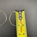 Sterling Silver 925 2” Big Hoop Earrings Hinge Closure Photo 2