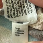 Knox Rose  Womens L Whimsical Boho Tunic Flowy Stripe Shift Dress Linen Blend Photo 6