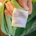 Tibi  Eco Cape Green Silk Sleeveless Crew Neckline Zippers Shift Dress Size 6 Photo 13