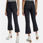 Bailey 44 High Rise Pants Versatile Black & Gray Windowpane Plaid Womens Large Photo 1