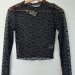 Francesca's Francesca’s Jessi Velvet Long Sleeve Top Size S Photo 2