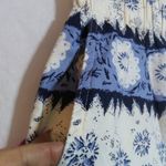 United Colors Of Benetton  Blue and White Patterned Cotton Bermuda Shorts Size S Photo 3