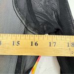 Vintage Y2K Style N&B Black Mesh Sleeve Butterfly Blouse Womens M Colorful Sheer Yellow Size M Photo 4