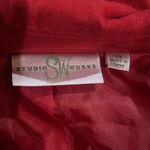 Studio Works  Red Suede Full Zip Jacket Photo 6