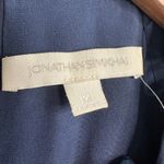 JONATHAN SIMKHAI | Silk Navy Blue Crossbar Romper Jumpsuit | Size Medium Photo 6