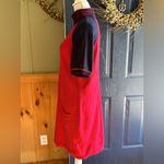 Tommy Hilfiger Red and Navy Cowl Neck Sweater Dress Size L Photo 2