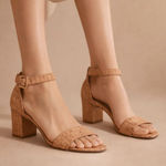 CL by Laundry  Tan Block Heel Sandals Cork Size 8M Photo 0