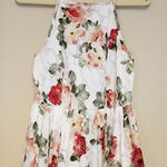 Bailey blue  Floral Lace Dress L Zip Back Photo 0