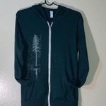 Bella Canvas Forest Green Embroidered Women’s Hoodie Sweater Size Medium Photo 0