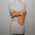 ASOS 4th + Reckless Sherbert Orange Buckle Detail Crop Top Size 8 Tall Photo 1