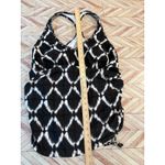 Liz Lange Maternity Tankini Top XXL Black White Ruched Sides Racerback Womens Photo 7