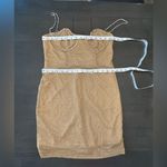 White Fox Boutique gold eyes on us sexy mini glitter dress rhinestones NWT XL Photo 7