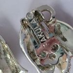 Vintage Pakula Silver Toned Winged Feather Statement Costume Clip Photo 5