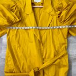 Johanna Ortiz Tulip Evolution Ruffle Shoulder Stretch Poplin Wrap Jacket Dress 8 Yellow Photo 7