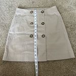 White House | Black Market  Classic Beige Button-Front Skirt Photo 4